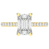 2.70CT.TW EMERALD CUT LAB DIAMOND SOLITAIRE ENGAGEMENT RING - Nazarelle