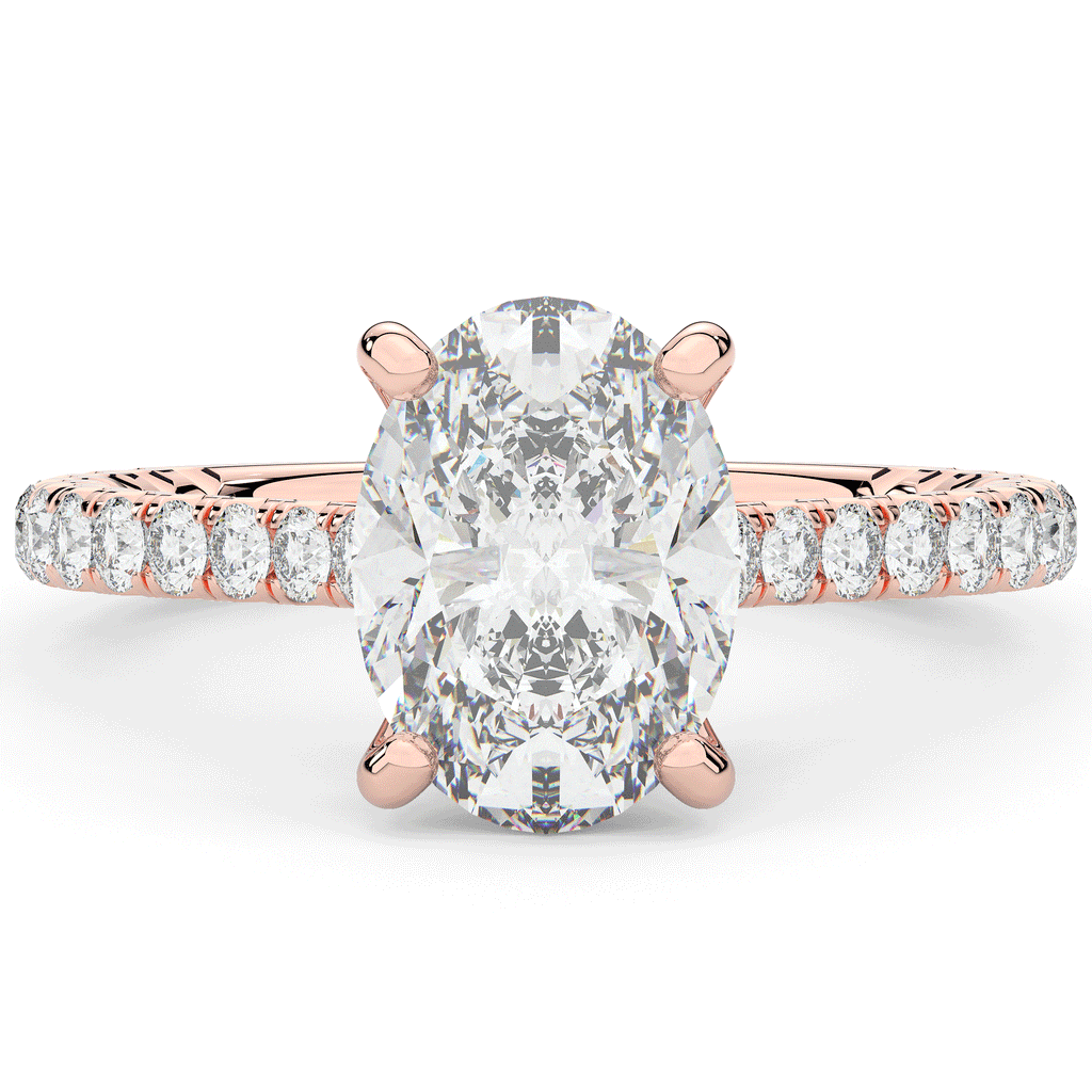 2.40CT.TW OVAL LAB DIAMOND ENGAGEMENT RING - Nazarelle