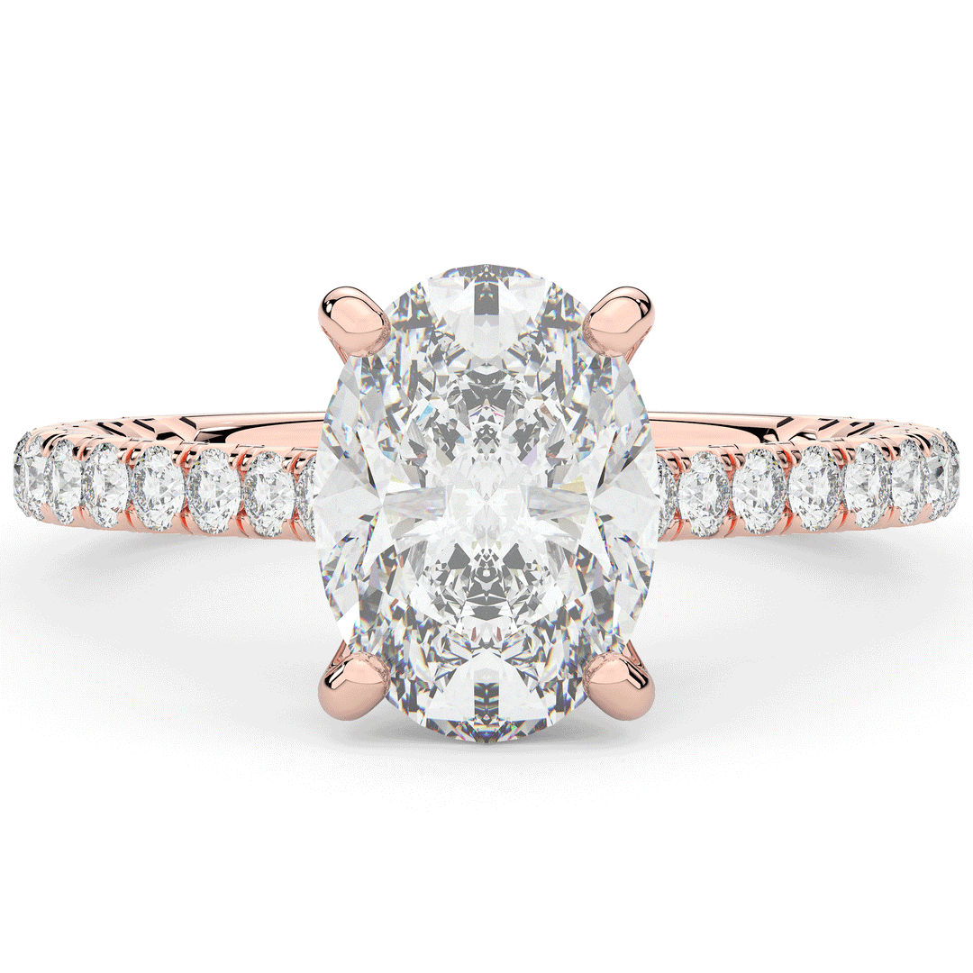 2.40CT.TW OVAL LAB DIAMOND ENGAGEMENT RING - Nazarelle