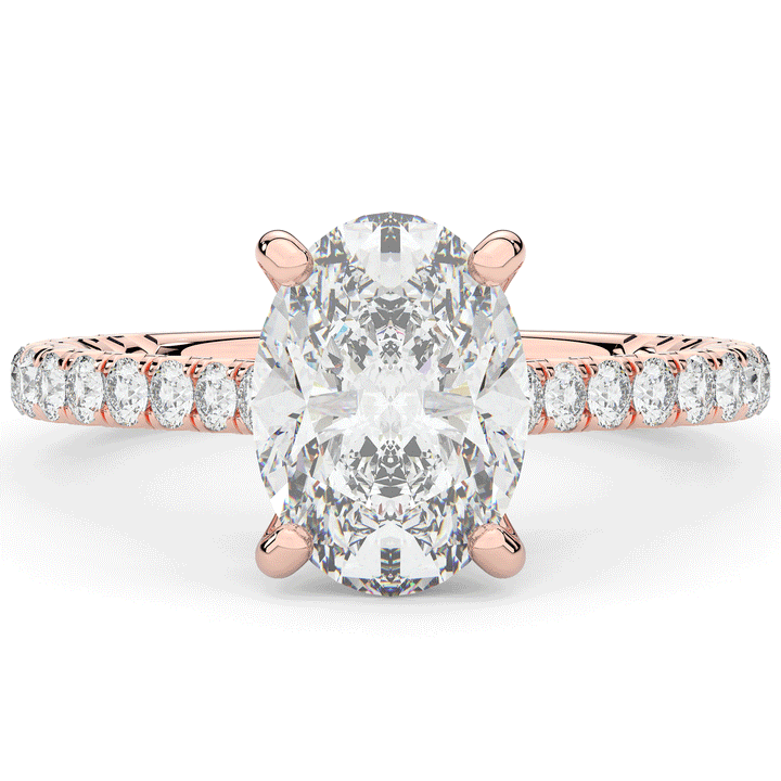2.40CT.TW OVAL LAB DIAMOND ENGAGEMENT RING - Nazarelle