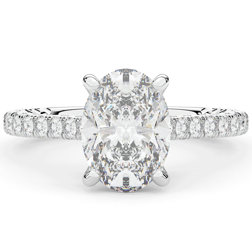 2.40CT.TW OVAL LAB DIAMOND ENGAGEMENT RING - Nazarelle