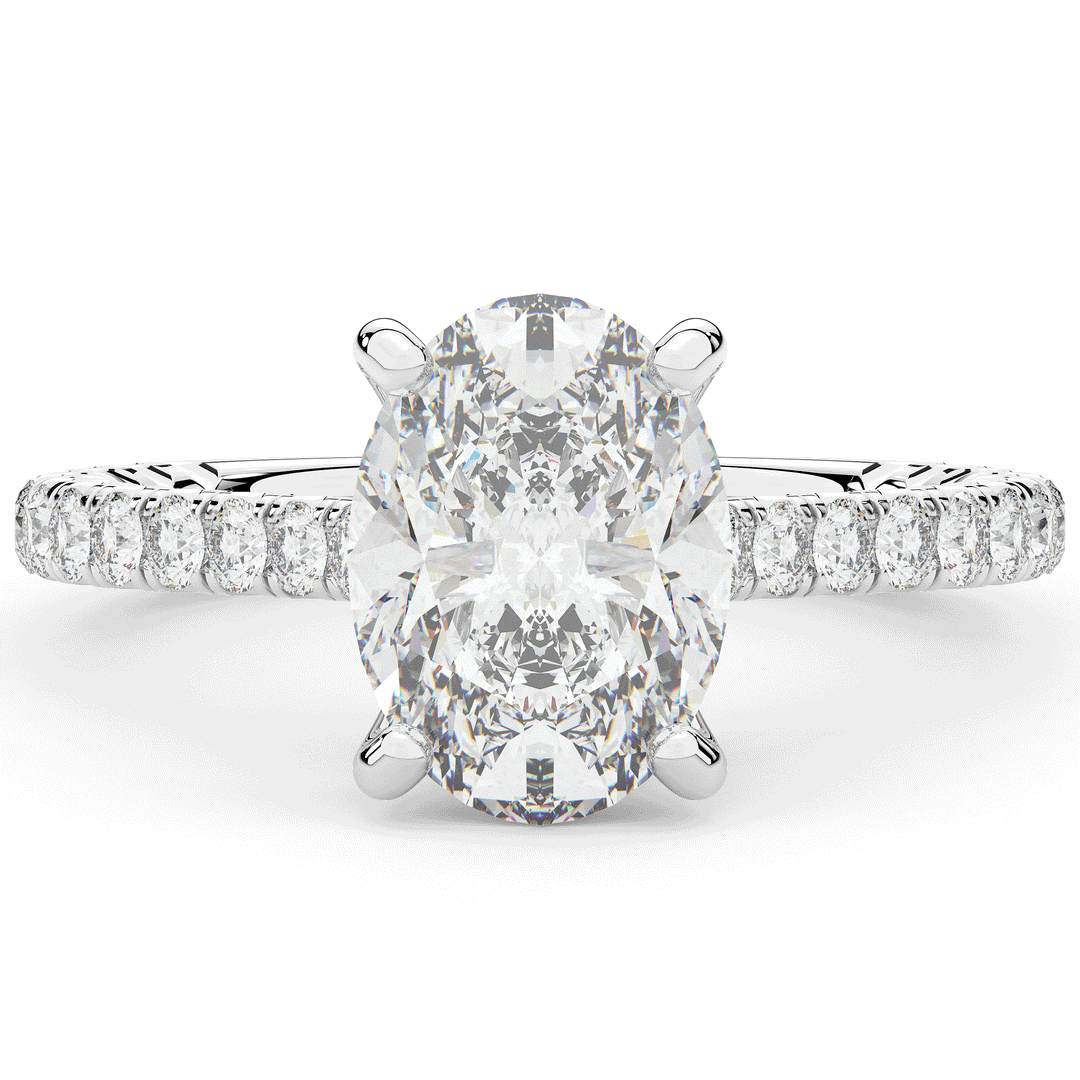 2.40CT.TW OVAL LAB DIAMOND ENGAGEMENT RING - Nazarelle
