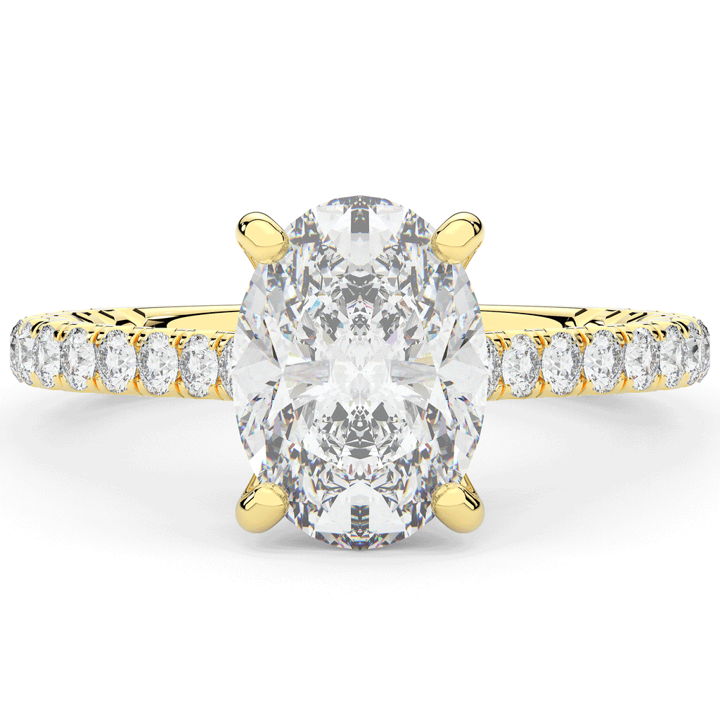 2.40CT.TW OVAL LAB DIAMOND ENGAGEMENT RING - Nazarelle