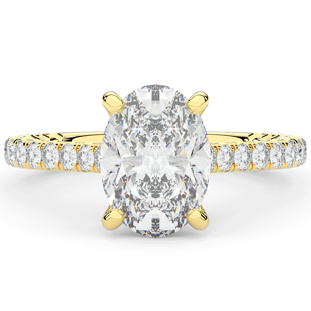 2.40CT.TW OVAL LAB DIAMOND ENGAGEMENT RING - Nazarelle