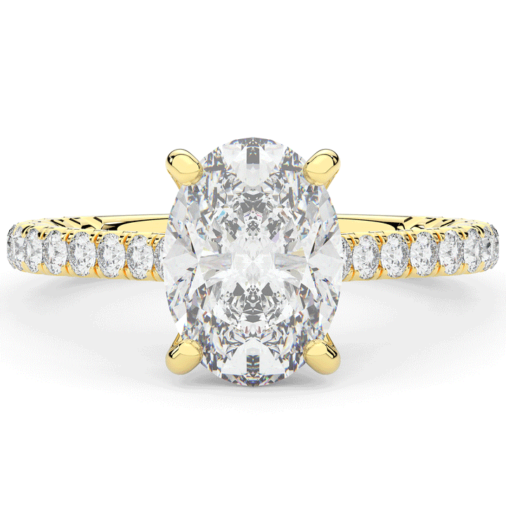 2.40CT.TW OVAL LAB DIAMOND ENGAGEMENT RING - Nazarelle