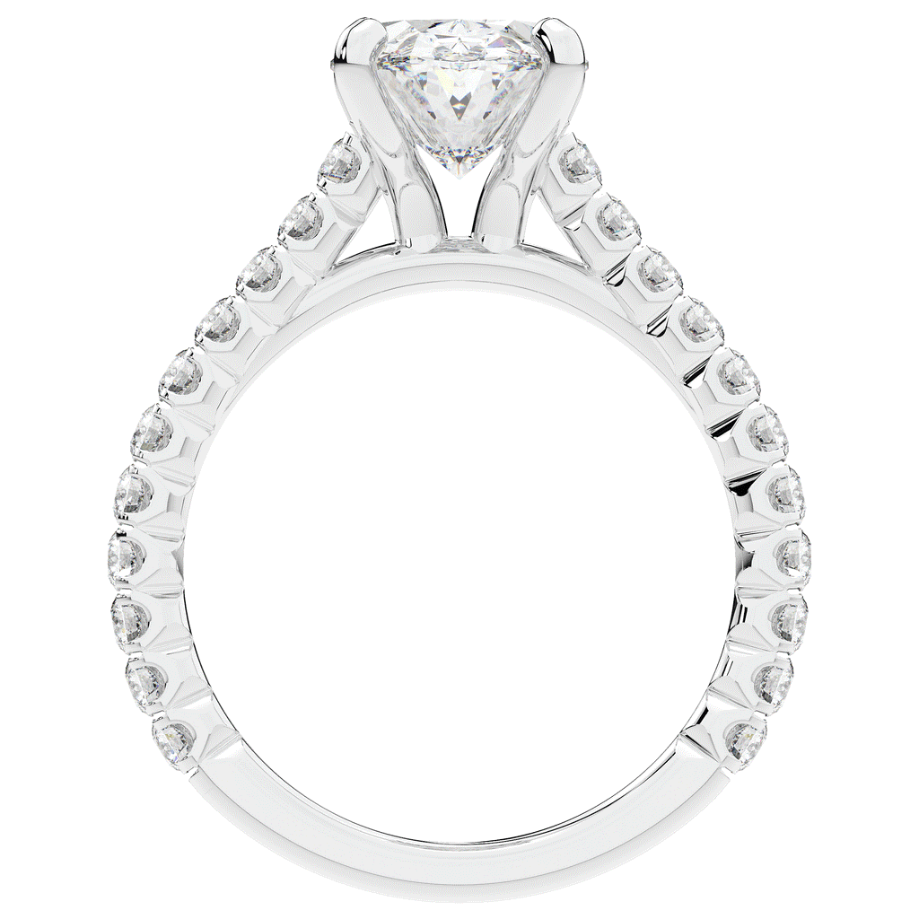 2.40CT.TW OVAL LAB DIAMOND ENGAGEMENT RING - Nazarelle