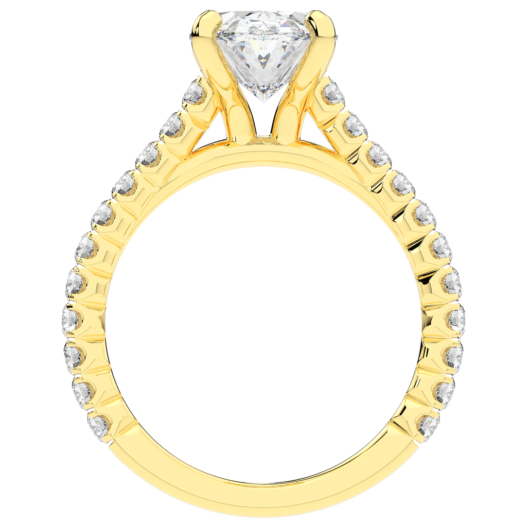 2.40CT.TW OVAL LAB DIAMOND ENGAGEMENT RING - Nazarelle