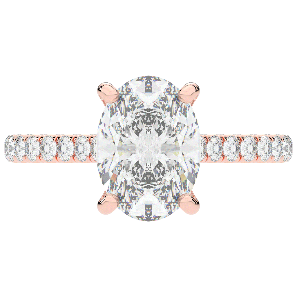 2.40CT.TW OVAL LAB DIAMOND ENGAGEMENT RING - Nazarelle