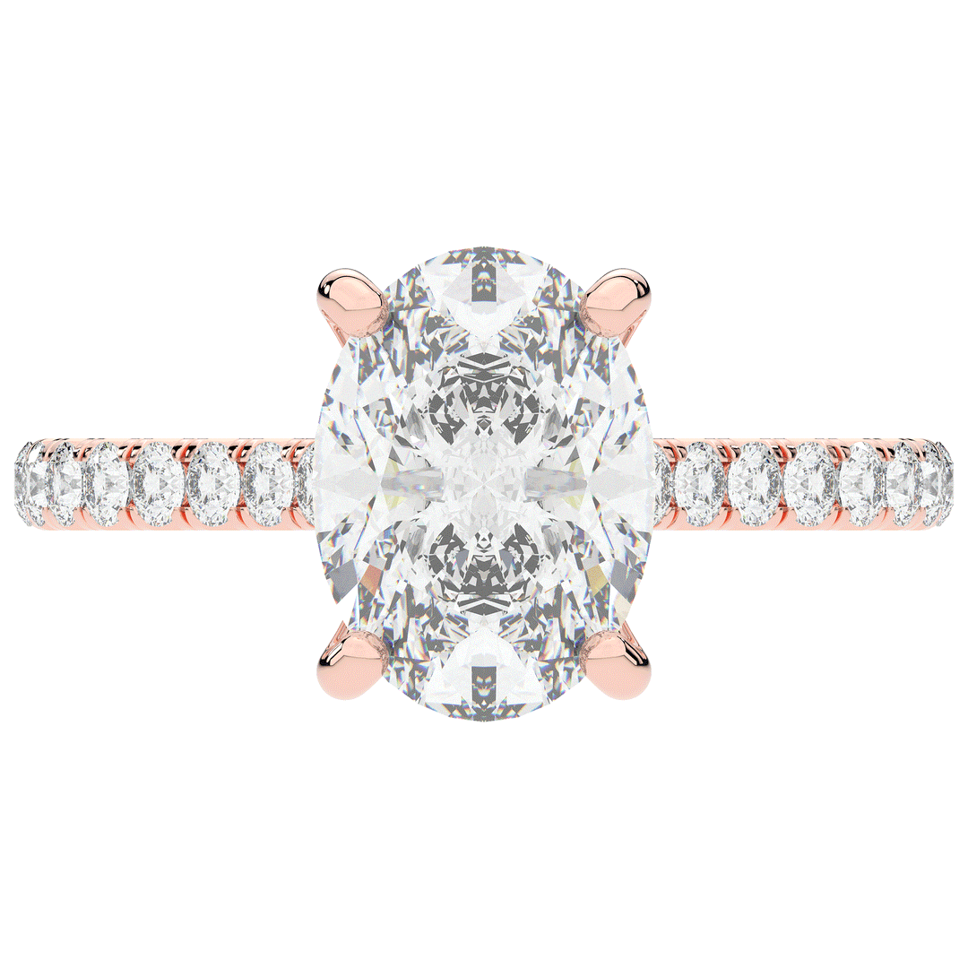 2.40CT.TW OVAL LAB DIAMOND ENGAGEMENT RING - Nazarelle