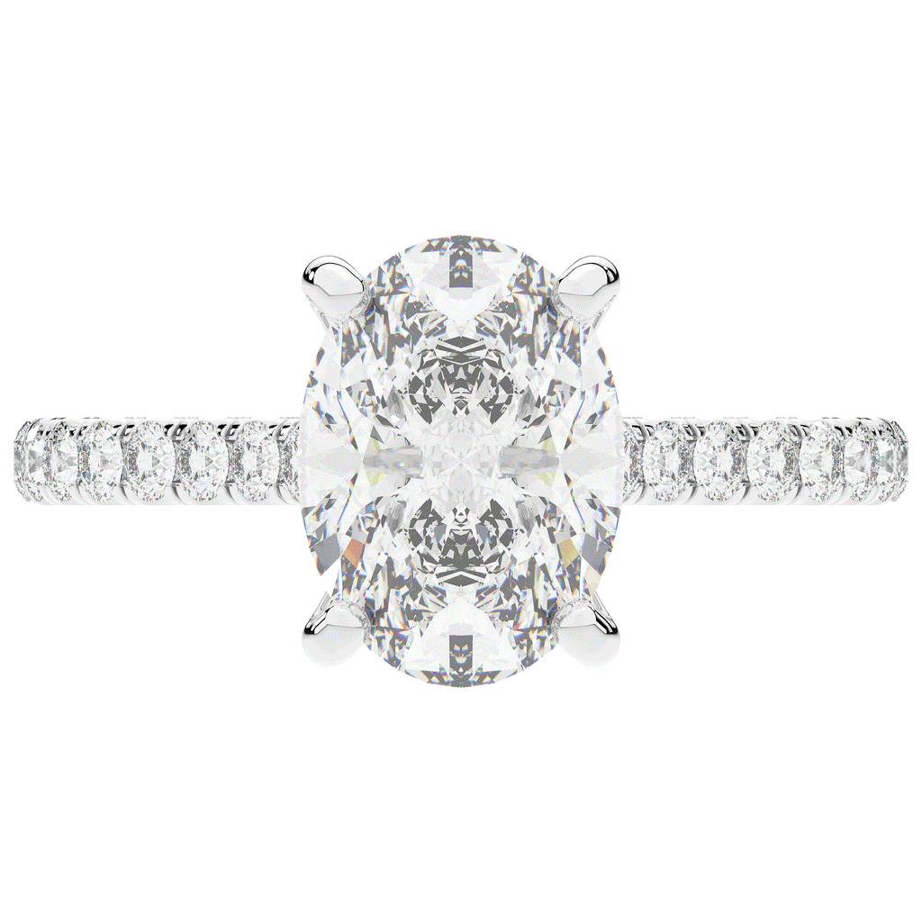 2.40CT.TW OVAL LAB DIAMOND ENGAGEMENT RING - Nazarelle