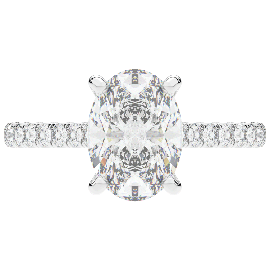 2.40CT.TW OVAL LAB DIAMOND ENGAGEMENT RING - Nazarelle