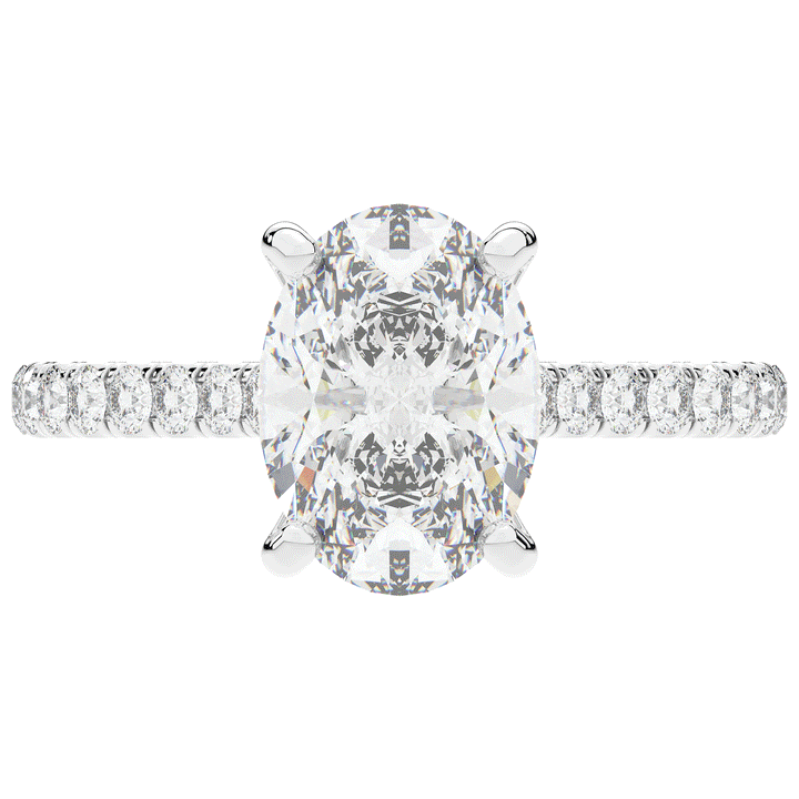 2.40CT.TW OVAL LAB DIAMOND ENGAGEMENT RING - Nazarelle