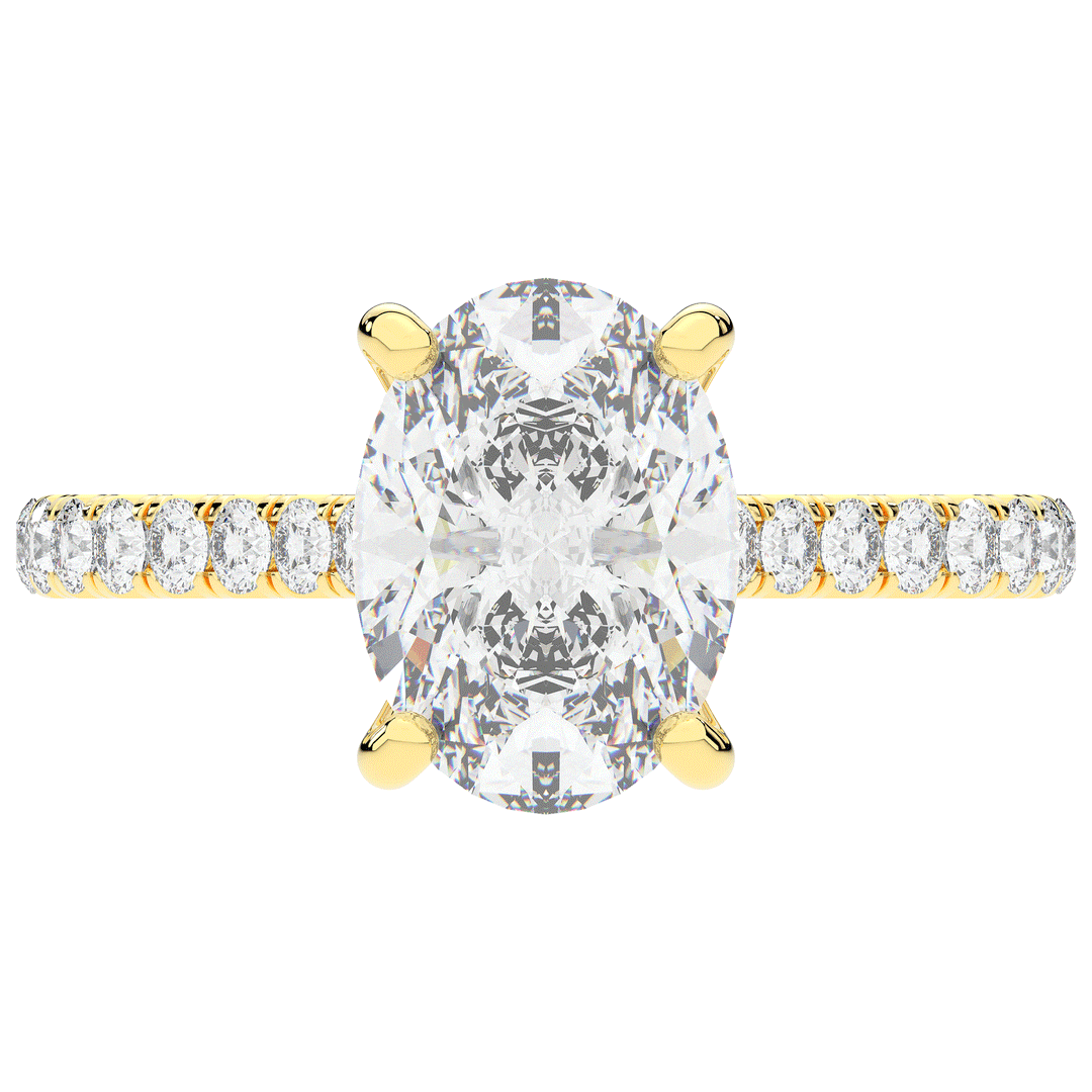 2.40CT.TW OVAL LAB DIAMOND ENGAGEMENT RING - Nazarelle