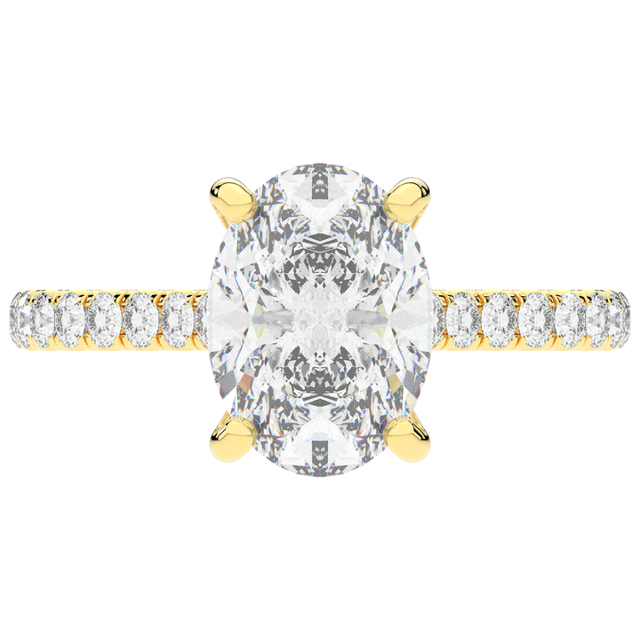 2.40CT.TW OVAL LAB DIAMOND ENGAGEMENT RING - Nazarelle