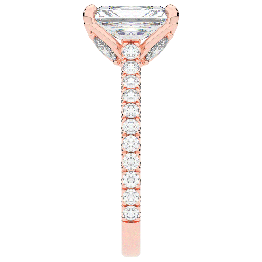 2.70CT.TW RADIANT LAB DIAMOND SOLITAIRE ENGAGEMENT RING - Nazarelle