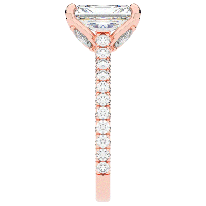 2.70CT.TW RADIANT LAB DIAMOND SOLITAIRE ENGAGEMENT RING - Nazarelle