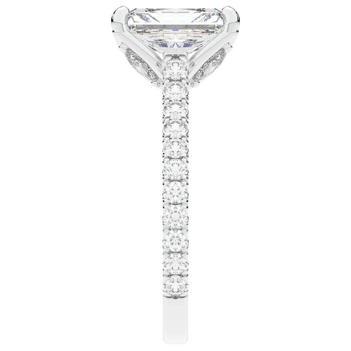 2.70CT.TW RADIANT LAB DIAMOND SOLITAIRE ENGAGEMENT RING - Nazarelle