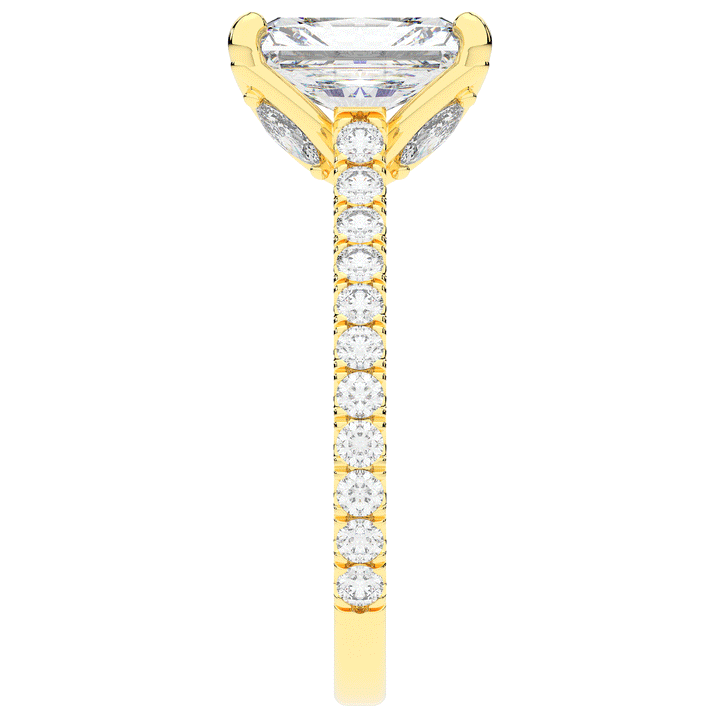2.70CT.TW RADIANT LAB DIAMOND SOLITAIRE ENGAGEMENT RING - Nazarelle
