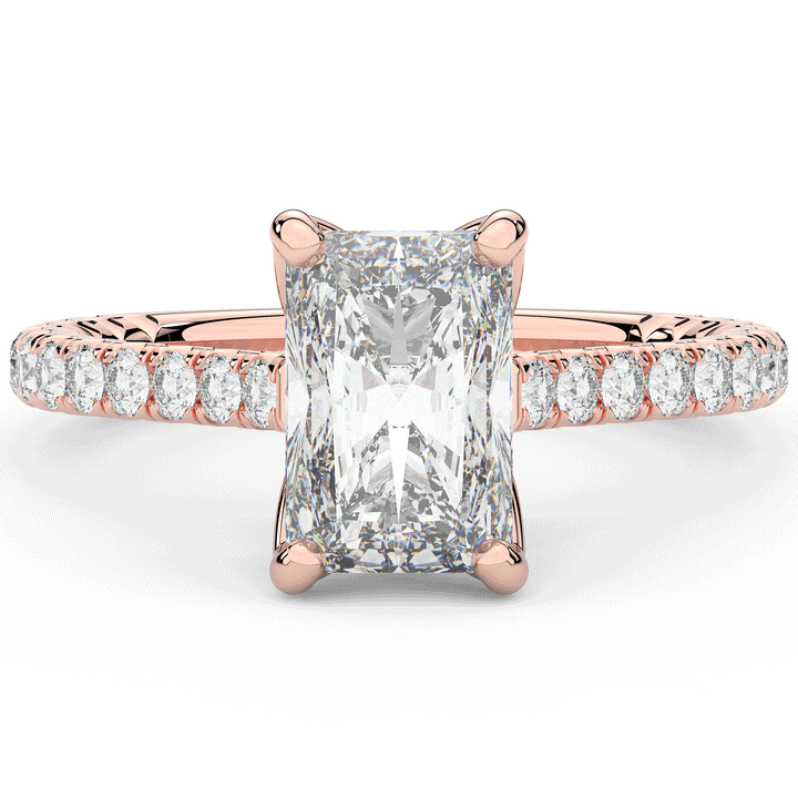 2.70CT.TW RADIANT LAB DIAMOND SOLITAIRE ENGAGEMENT RING - Nazarelle