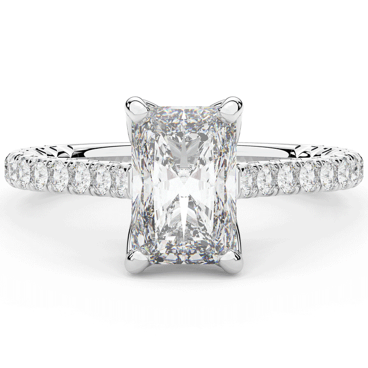 2.70CT.TW RADIANT LAB DIAMOND SOLITAIRE ENGAGEMENT RING - Nazarelle