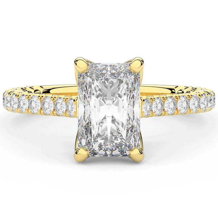 2.70CT.TW RADIANT LAB DIAMOND SOLITAIRE ENGAGEMENT RING - Nazarelle