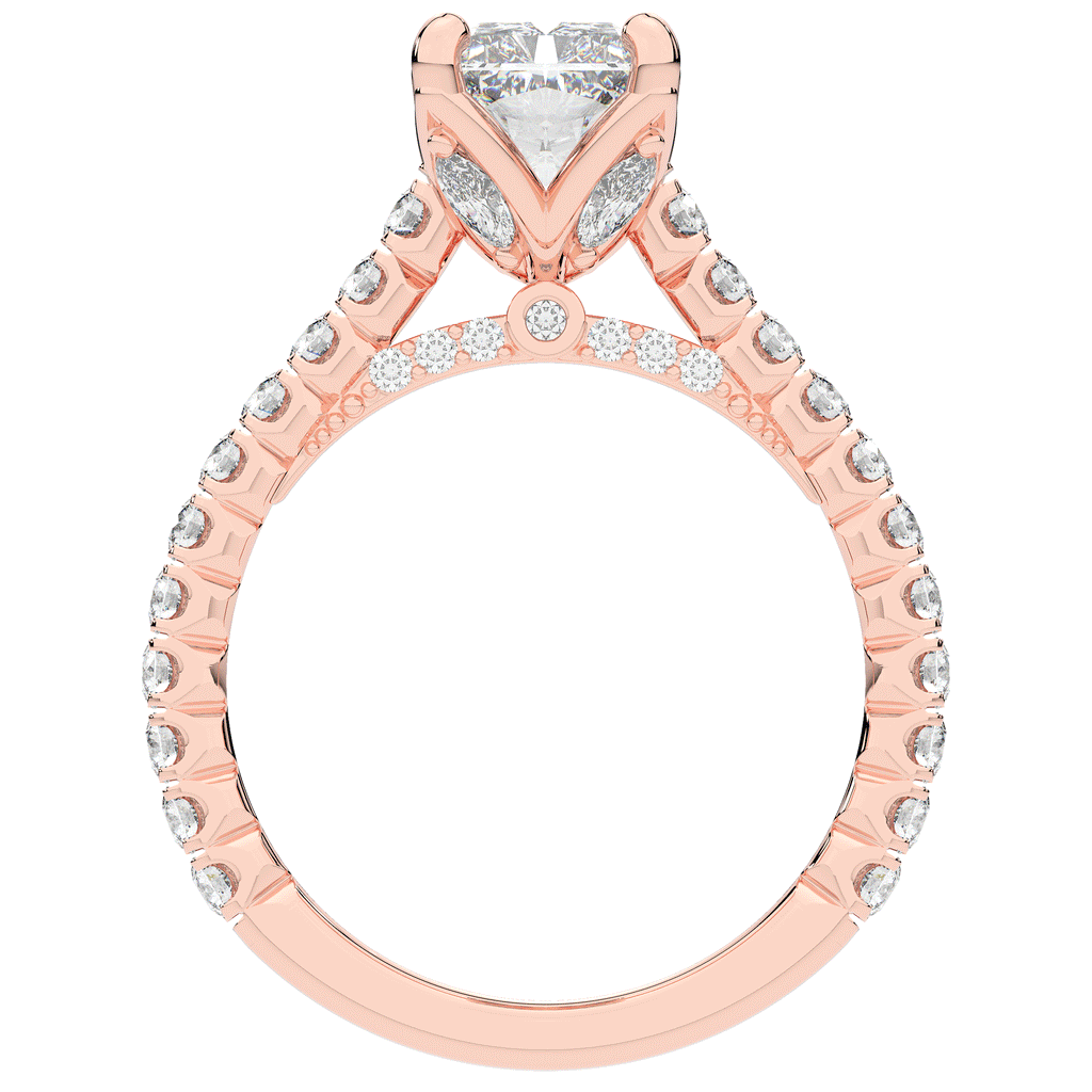 2.70CT.TW RADIANT LAB DIAMOND SOLITAIRE ENGAGEMENT RING - Nazarelle