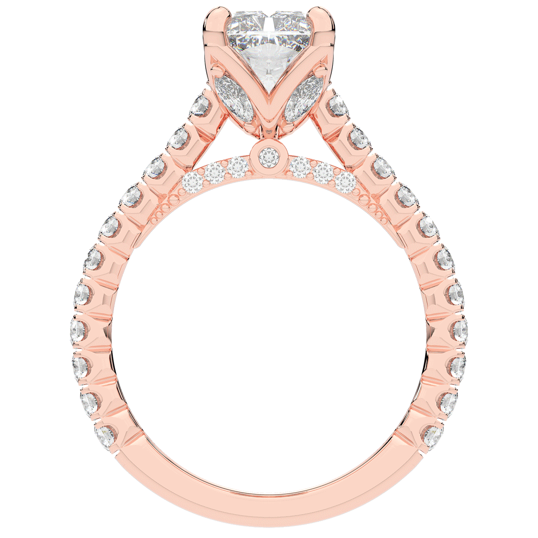 2.70CT.TW RADIANT LAB DIAMOND SOLITAIRE ENGAGEMENT RING - Nazarelle