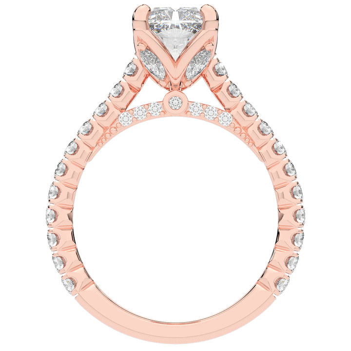 2.70CT.TW RADIANT LAB DIAMOND SOLITAIRE ENGAGEMENT RING - Nazarelle