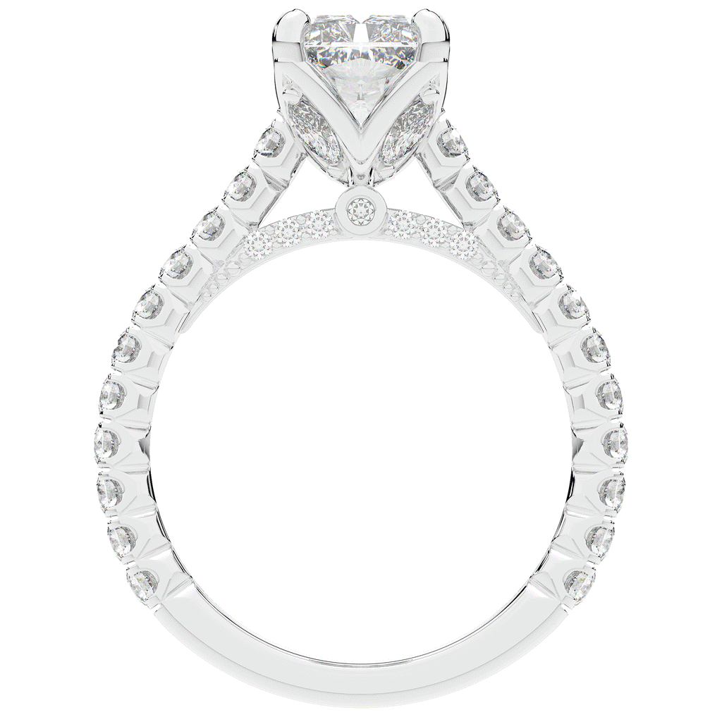 2.70CT.TW RADIANT LAB DIAMOND SOLITAIRE ENGAGEMENT RING - Nazarelle
