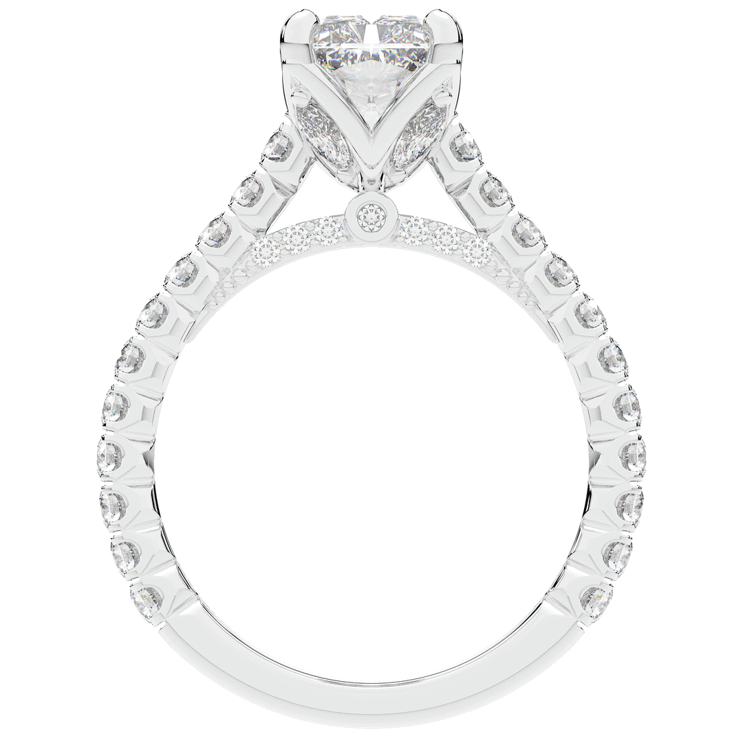 2.70CT.TW RADIANT LAB DIAMOND SOLITAIRE ENGAGEMENT RING - Nazarelle