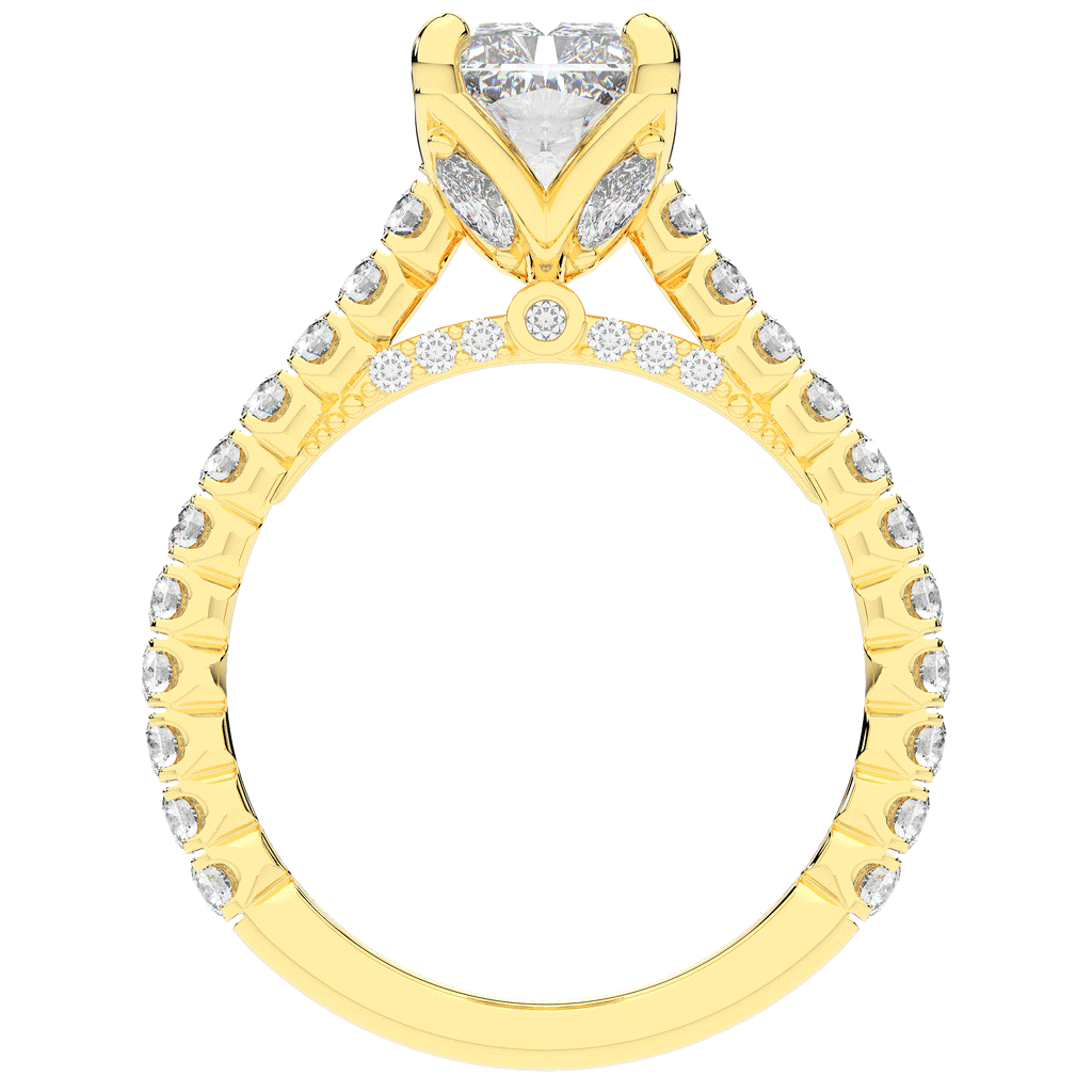 2.70CT.TW RADIANT LAB DIAMOND SOLITAIRE ENGAGEMENT RING - Nazarelle