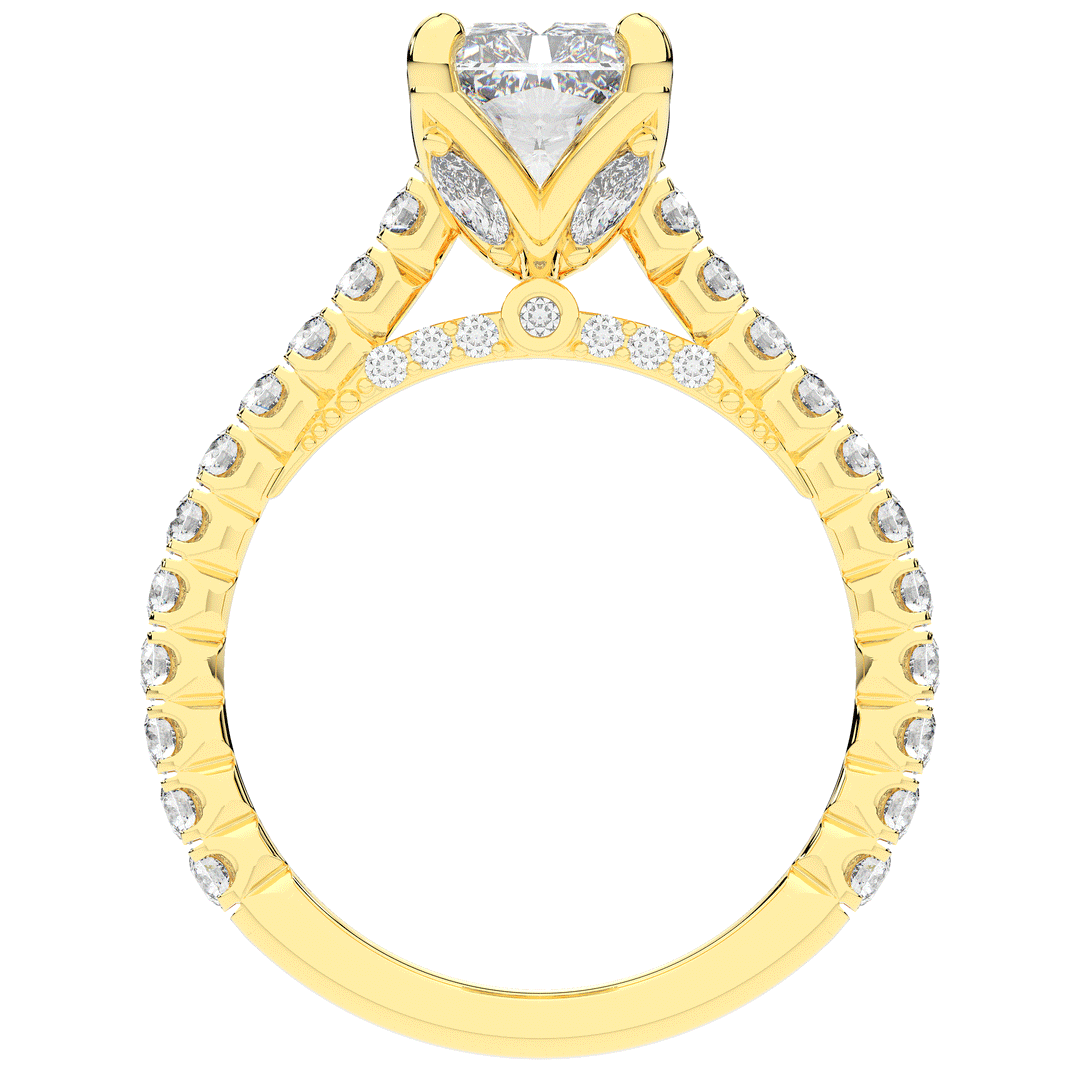 2.70CT.TW RADIANT LAB DIAMOND SOLITAIRE ENGAGEMENT RING - Nazarelle
