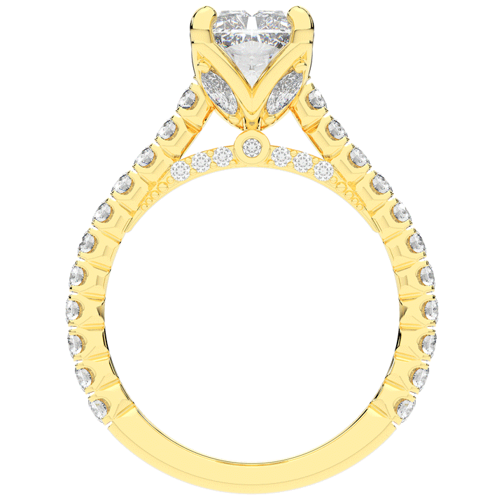 2.70CT.TW RADIANT LAB DIAMOND SOLITAIRE ENGAGEMENT RING - Nazarelle