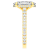 4.70CT.TW OVAL LAB DIAMOND UNDERHALO SOLITAIRE ENGAGEMENT RING - Nazarelle