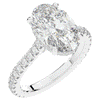 4.70CT.TW OVAL LAB DIAMOND UNDERHALO SOLITAIRE ENGAGEMENT RING - Nazarelle