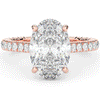 4.70CT.TW OVAL LAB DIAMOND UNDERHALO SOLITAIRE ENGAGEMENT RING - Nazarelle