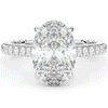 4.70CT.TW OVAL LAB DIAMOND UNDERHALO SOLITAIRE ENGAGEMENT RING - Nazarelle