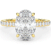 4.70CT.TW OVAL LAB DIAMOND UNDERHALO SOLITAIRE ENGAGEMENT RING - Nazarelle