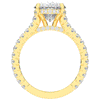 4.70CT.TW OVAL LAB DIAMOND UNDERHALO SOLITAIRE ENGAGEMENT RING - Nazarelle