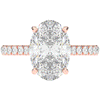 4.70CT.TW OVAL LAB DIAMOND UNDERHALO SOLITAIRE ENGAGEMENT RING - Nazarelle