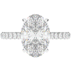 4.70CT.TW OVAL LAB DIAMOND UNDERHALO SOLITAIRE ENGAGEMENT RING - Nazarelle