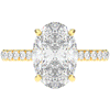 4.70CT.TW OVAL LAB DIAMOND UNDERHALO SOLITAIRE ENGAGEMENT RING - Nazarelle