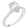 2.50CT.TW PEAR LAB DIAMOND UNDERHALO SOLITAIRE ENGAGEMENT RING - Nazarelle