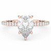 2.50CT.TW PEAR LAB DIAMOND UNDERHALO SOLITAIRE ENGAGEMENT RING - Nazarelle