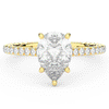 2.50CT.TW PEAR LAB DIAMOND UNDERHALO SOLITAIRE ENGAGEMENT RING - Nazarelle