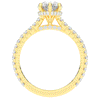 2.50CT.TW PEAR LAB DIAMOND UNDERHALO SOLITAIRE ENGAGEMENT RING - Nazarelle