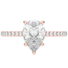 2.50CT.TW PEAR LAB DIAMOND UNDERHALO SOLITAIRE ENGAGEMENT RING - Nazarelle