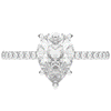 2.50CT.TW PEAR LAB DIAMOND UNDERHALO SOLITAIRE ENGAGEMENT RING - Nazarelle