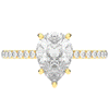 2.50CT.TW PEAR LAB DIAMOND UNDERHALO SOLITAIRE ENGAGEMENT RING - Nazarelle