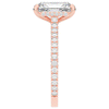 3.50CT.TW RADIANT LAB DIAMOND UNDERHALO SOLITAIRE TWO TONE ENGAGEMENT RING - Nazarelle